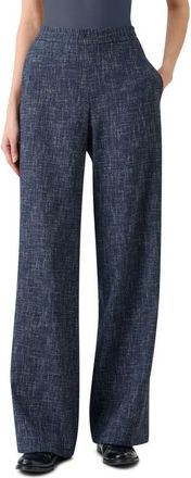 Akris Filibert Virgin Wool Blend Pants in Navy-Ecru at Nordstrom, Size 10