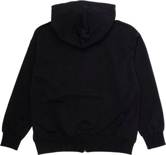 Moschino Girls Kids Hoodie Black Cotton Hoods & Sweatshirts
