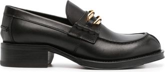 Lanvin buckled leather loafers - women - Calf Leather/Calf Leather/Calf Leather/Rubber - 41 - Black