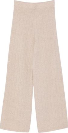 D.exterior Deserto Wijde Broek - Dames - Wijde Broeken - Beige - M - Linnen - Broeken
