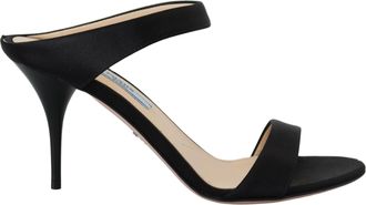 Prada Leather Stiletto Heel Sandals