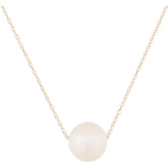 Splendid Pearls 14K Rose Gold 10-11mm Freshwater Pearl Pendant Necklace in Natural White at Nordstrom Rack