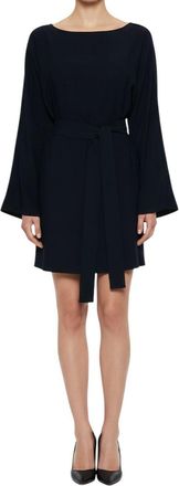Parosh Black Boat Neck Mini Dress