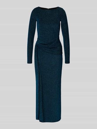 Forever New Schimmerndes Abendkleid mit Knotendetail Modell Eden in Blau, Größe 32