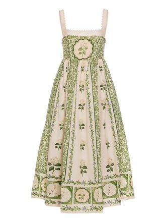 Agua Bendita Barbara Wild midi dress - women - Cotton - L - Neutrals