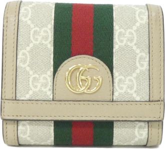 Gucci Ophidia Beige White Gg Supreme Wallet (Bi-Fold) (Pre-Owned)