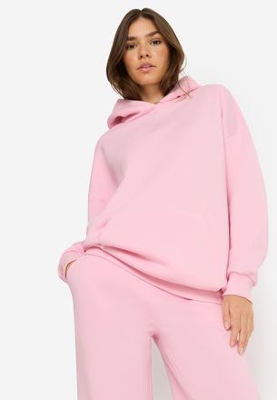 Lascana Hoodie LSCN BY LASCANA, Damen, Gr. 32/34, rose, Sweatware, Obermaterial: 60% Baumwolle, 40% Polyester, bequem normal, ohne Ausschnitt, Rippb&uuml;ndchen, S