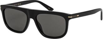 Gucci Zonnebrillen - Heren - Zonnebrillen - Zwart - 56 MM - Accessoires