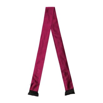 Dolce & Gabbana Sciarpa Foulard in Seta con Frange - - Accessories - Uomo - Rosso - ONE SIZE
