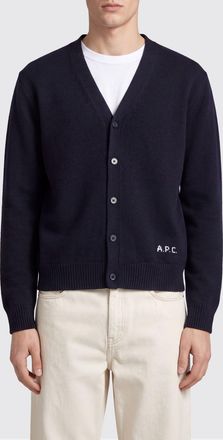 A.P.C. A. P.C. Cardigan in pura lana con scollo a V e logo a contrasto