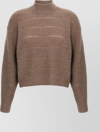 Brunello Cucinelli cashmere wool cropped sweater