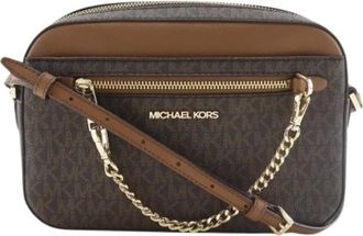 Michael Kors Pre-owned Cross Body Bags, female, Brown, Size: ONE SIZE Pre-owned Plastic Shoulder Bag