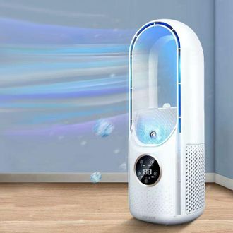 OEM Ventilador Sin Aspas, Ventilador Silencioso Sin Aspas Para Dormitorio, 6 Velocidades, Control T&aacute;ctil, Humidificaci&oacute;n, Temporizador De 6 Horas, Ideal P