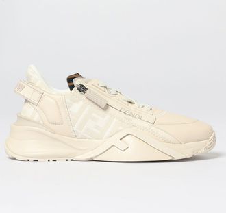 Fendi Sneakers Flow Fendi in pelle e misto cotone jacquard