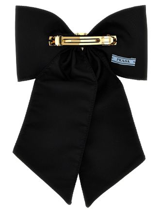 Prada Womens Black Brass Hair Clip Accessory