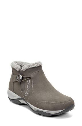 Easy Spirit Erique Water Repellent Faux Shearling Lined Bootie in Dark Grey at Nordstrom, Size 10.5
