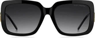 Marc Jacobs 57mm Gradient Square Sunglasses in Black/dark Grey Sf at Nordstrom
