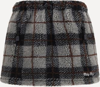Miu Miu Check mini Skirt Female 36