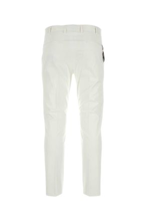 Pantaloni Torino Mens White Stretch Cotton Pant Bianco Exterior: Elastane Pantaloni