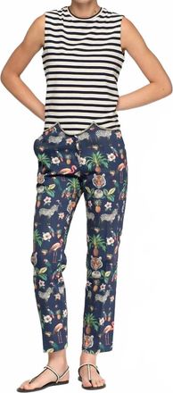 Vilagallo Tiffany Straight Leg Pants In Jungle Disco
