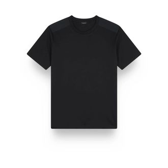 Paul & Shark Tops, Heren, Zwart, L, Katoen, Waterafstotend Stretch Katoenen T-shirt