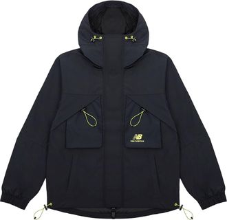 New Balance Mens New Balance Multiple Pockets Casual Sports Breathable Woven Jacket Autumn Black AMJ13376-BK