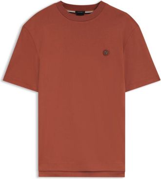 BOSS Cotton T-shirt with Double-B monogram badge