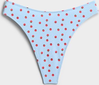 Miiyu Womens Solid high-cut essential thong Organic cotton