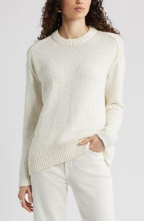 Nordstrom Texture Crewneck Sweater in Ivory Tofu at Nordstrom, Size Xx-Small