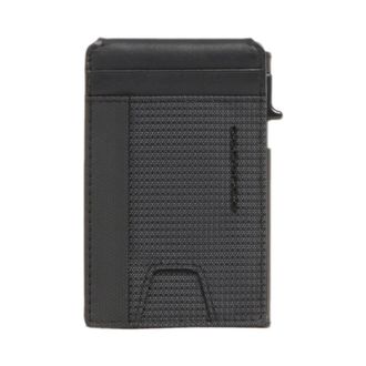 Piquadro Accessoires, Heren, Zwart, ONE Size, Leer, Pop-up Kaarthouder