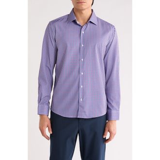 Nautica Check Dress Shirt in Blue at Nordstrom Rack, Size 15.5 - 32/33