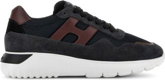 Hogan Interactive 3 lace-up sneakers - men - Suede/Smooth Leather/Rubber/Calf Leather - 10 - Black