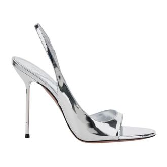PARIS TEXAS High Heel Sandals, female, Gray, Size: 10 US Lidia Slingback Sandals