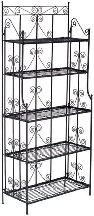 Clp Estanter&iacute;a plegable con 5 baldas en metal negro