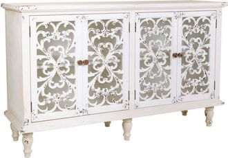 Wanderlust Deco Aparador de madera 4 puertas 152x40x91