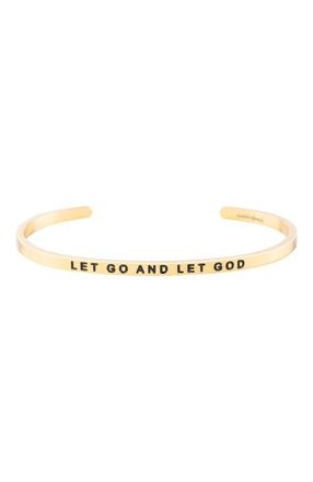Mantra Let Go And Let God bracelet in Yellow Gold at Nordstrom