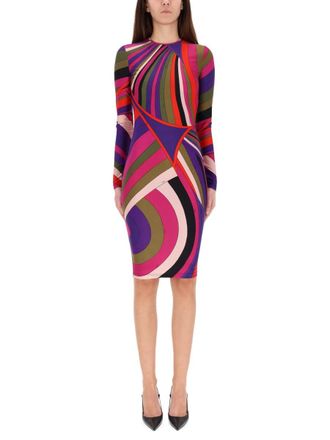 Emilio Pucci Midi Dress With Iris Print