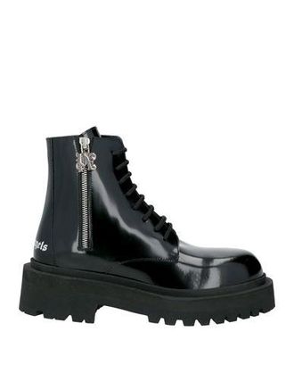 ショートブーツ・ブーティ Palm Angels Black Leather Ankle Boots 24992423_55280029_600.jpg