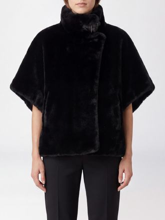 Pinko Comodino High Neck Short Faux Fur Coat