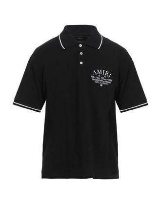 Tシャツ・カットソー AMIRI Men Polo Shirts AMJYTE1214BLACK Black Amiri Stencil T-shirt AMIRI Nero | Grifo210