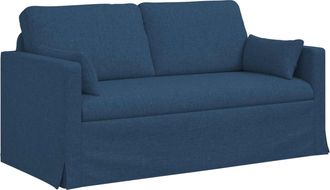 vidaXL Sof&aacute; 2 Plaza Azul 158 X 78 X 80 Cm Tela Vidaxl
