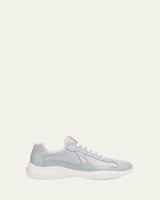Prada Mens Americas Cup Patent Leather Sneakers