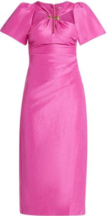 Aje Presence gedraaide midi-jurk - Roze