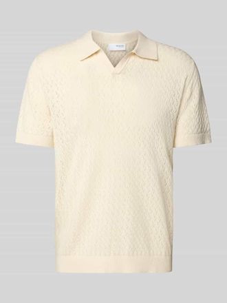 Selected Regular Fit Poloshirt aus Baumwoll-Leinen-Mix Modell LINO in Offwhite, Gr&ouml;&szlig;e XXL