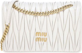 Miu Miu Matelasse Leather Chain Shoulder Bag