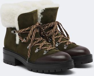 Aquazzura Botas con cordones Val Disere de ante