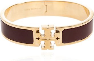Tory Burch Icon Emaille Armband - Dames - Armbanden - Geel - S - Leer - Accessoires