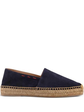 Kiton stitch-detail espadrilles - men - Calf Suede/Polyurethane/CALFSKIN - 40 - Blue