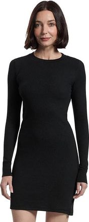Prana Touchstone Crew Dress Womens Dress Black Heather : LG (Womens 10-12), Cotton/Elastane/Tencel