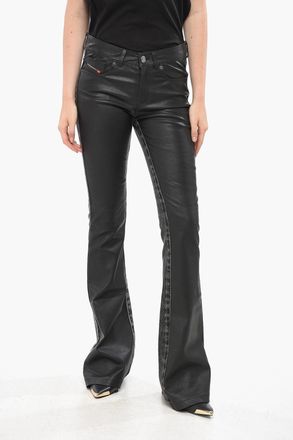 Diesel RED TAG Pantaloni Bootcut LOVELY in Pelle e Denim Diesel